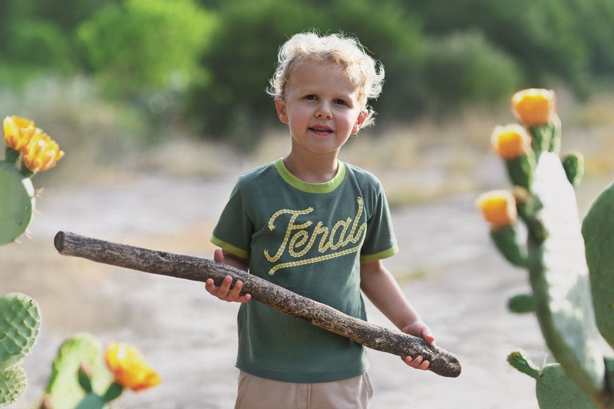 Feral Vintage Ringer | Forest (Youth)