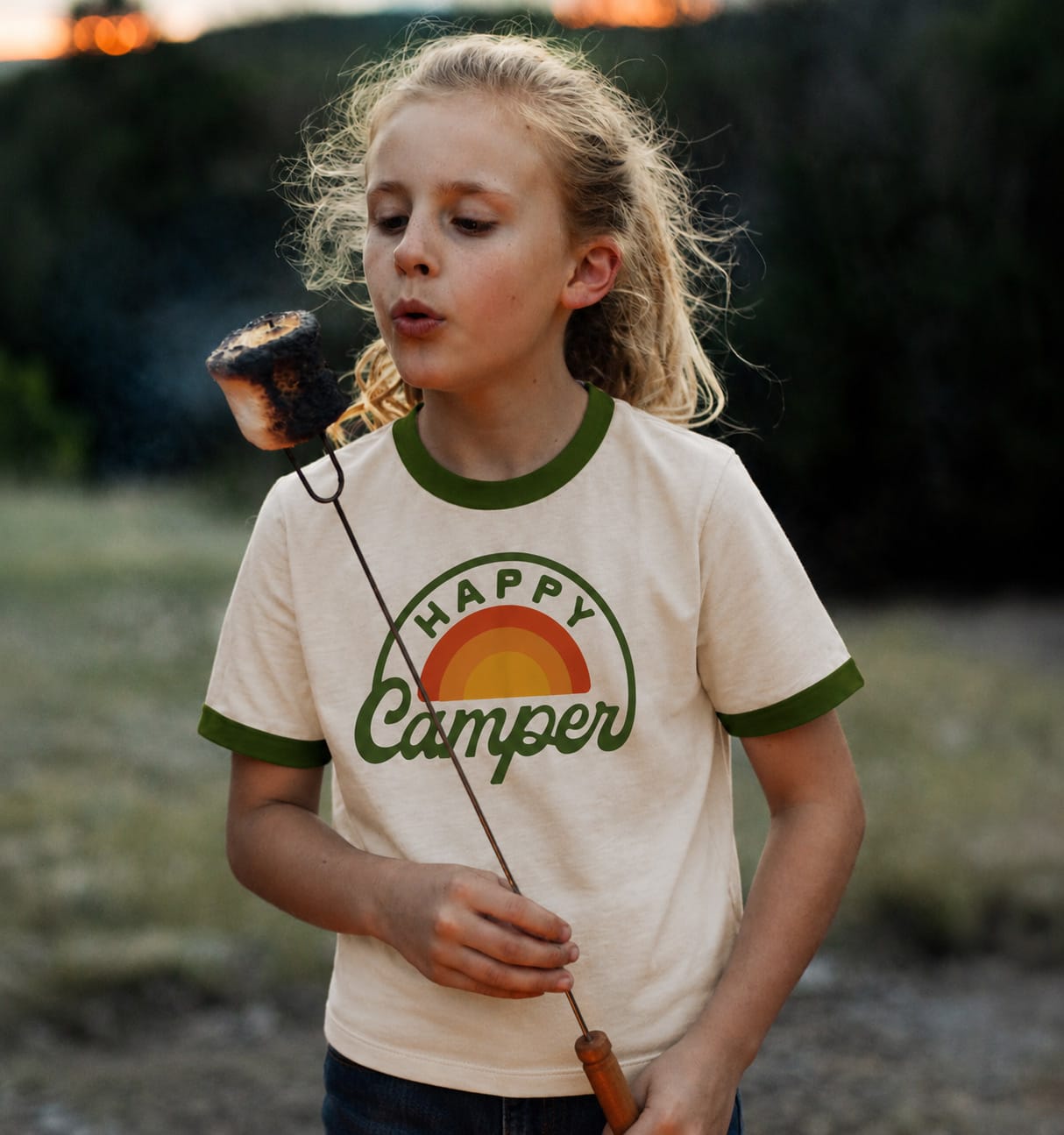 Happy Camper Vintage Ringer (Youth)