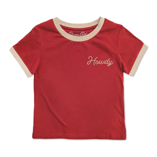 Howdy Vintage Ringer | Red (Youth)