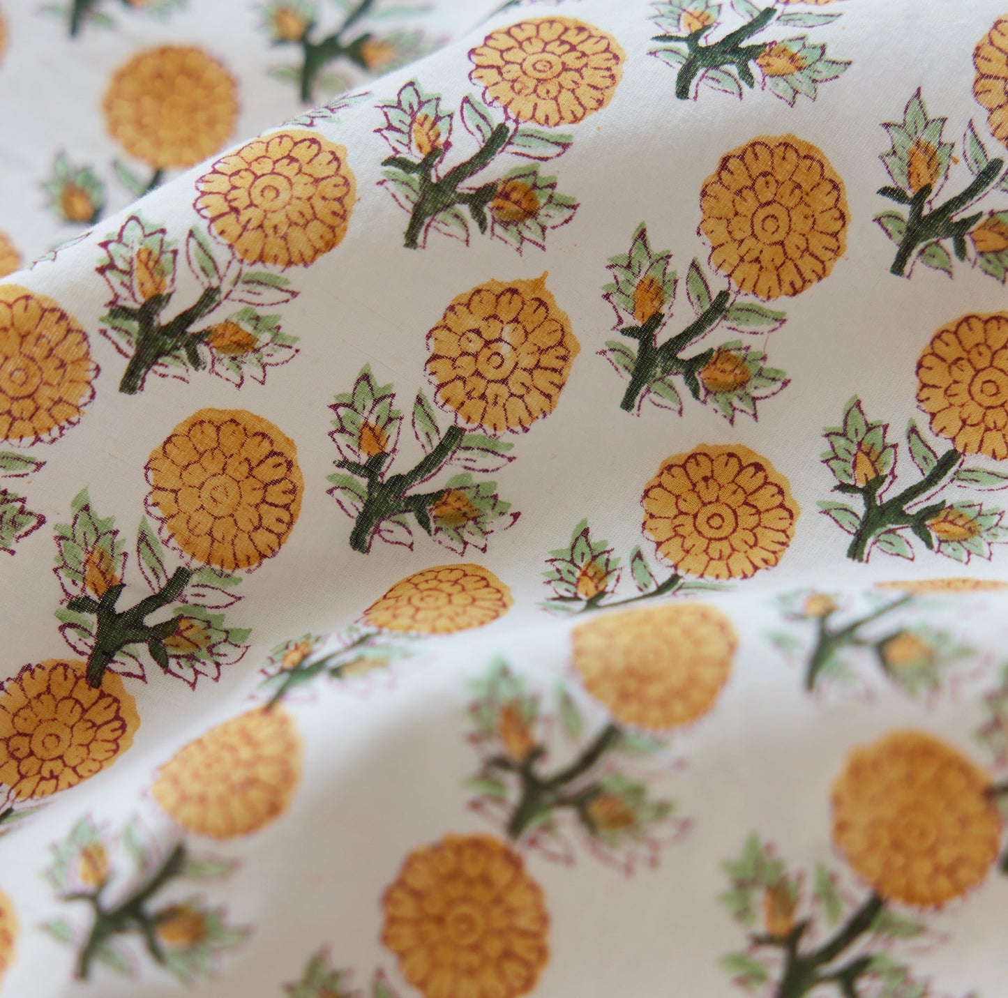 Gwen Ruffled Midi Nightgown - Ochre/Dahlia