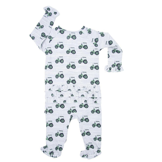 Ruffle Footie - Tractor