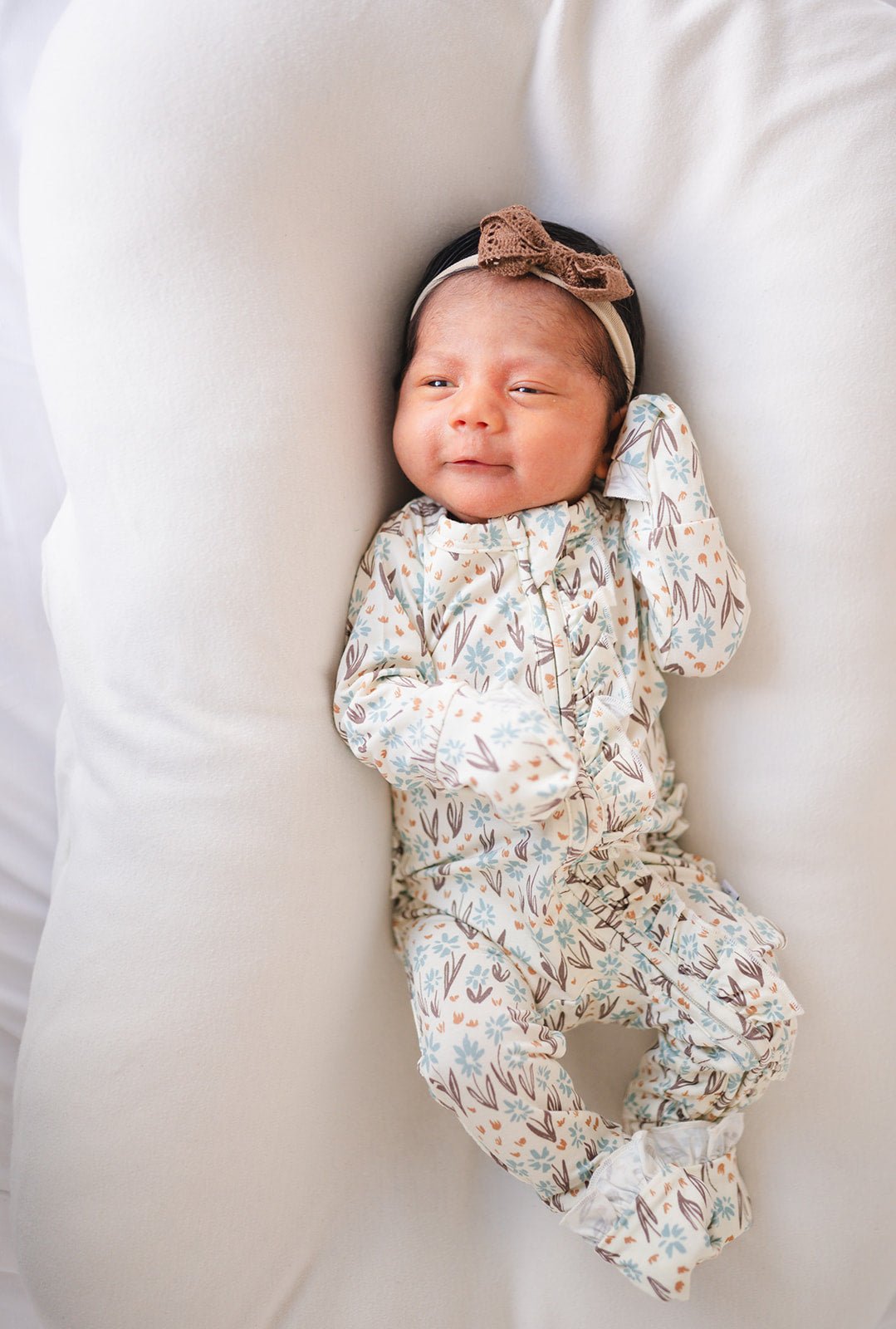 Ruffle Zipper One Piece - La La Floral