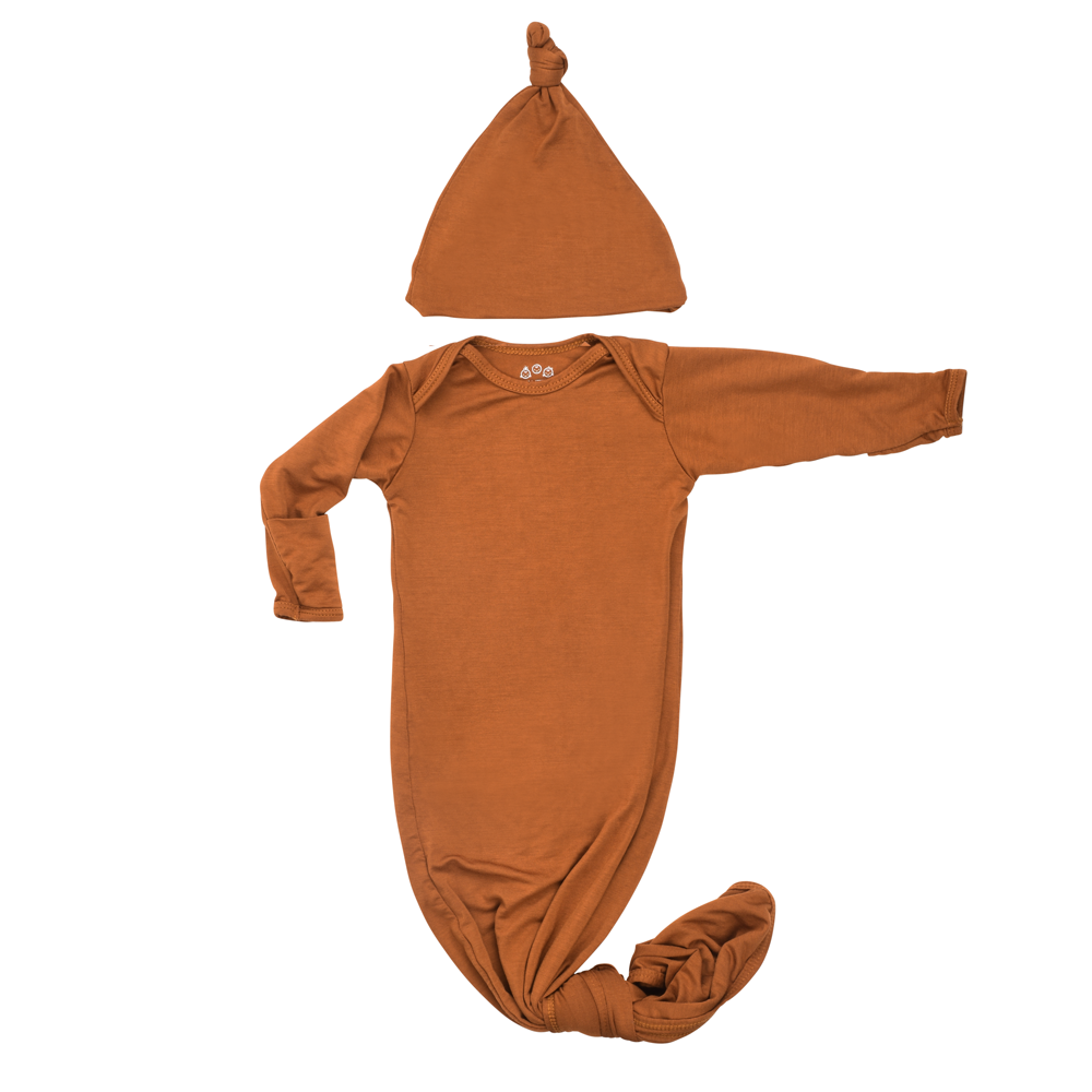 Saddle Knotted Newborn Baby Gown
