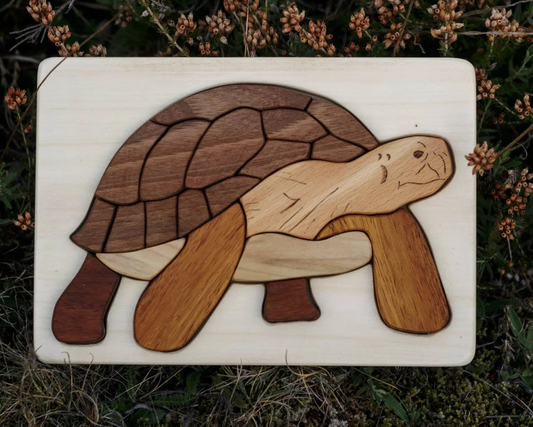 Turtle / Tortoise Wooden Puzzle in Natural Wood