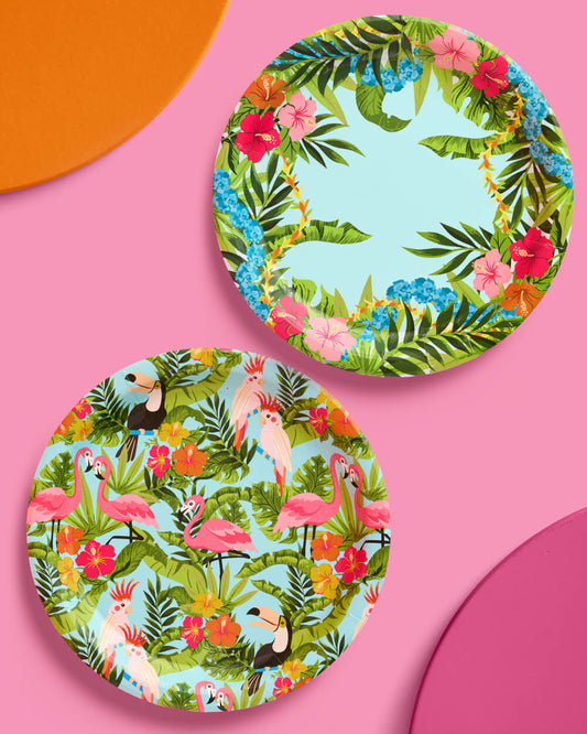Tropical Bundle - banner, plates, napkins, + confetti