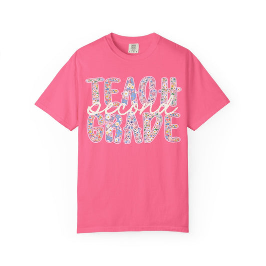 Floral Second Grade Teacher T-Shirt