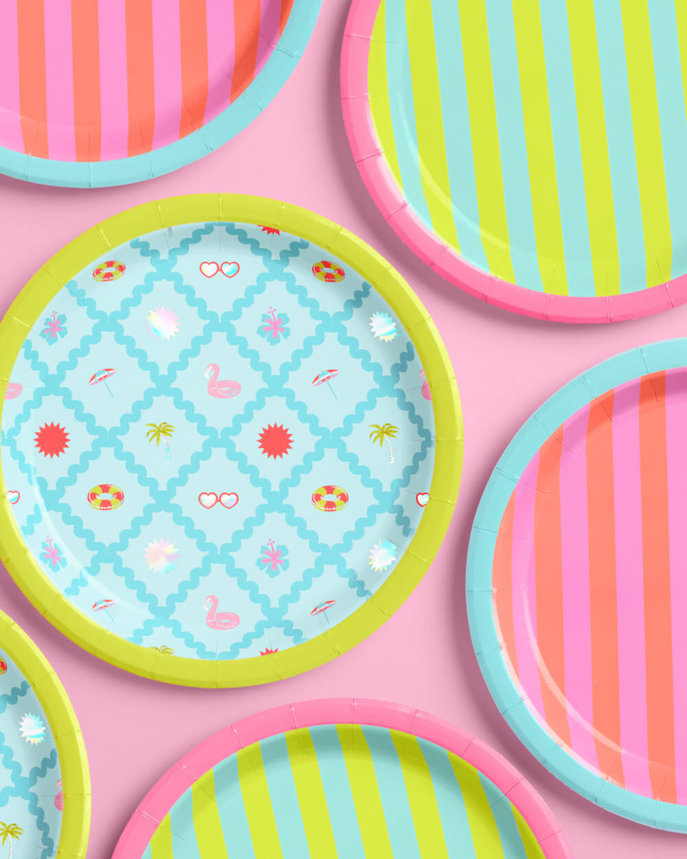 Pool Party Plates - 12 paper plates