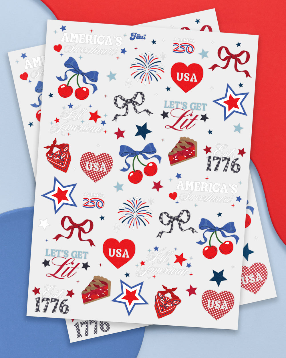 America 250 Tattoos - 60 temporary tattoos