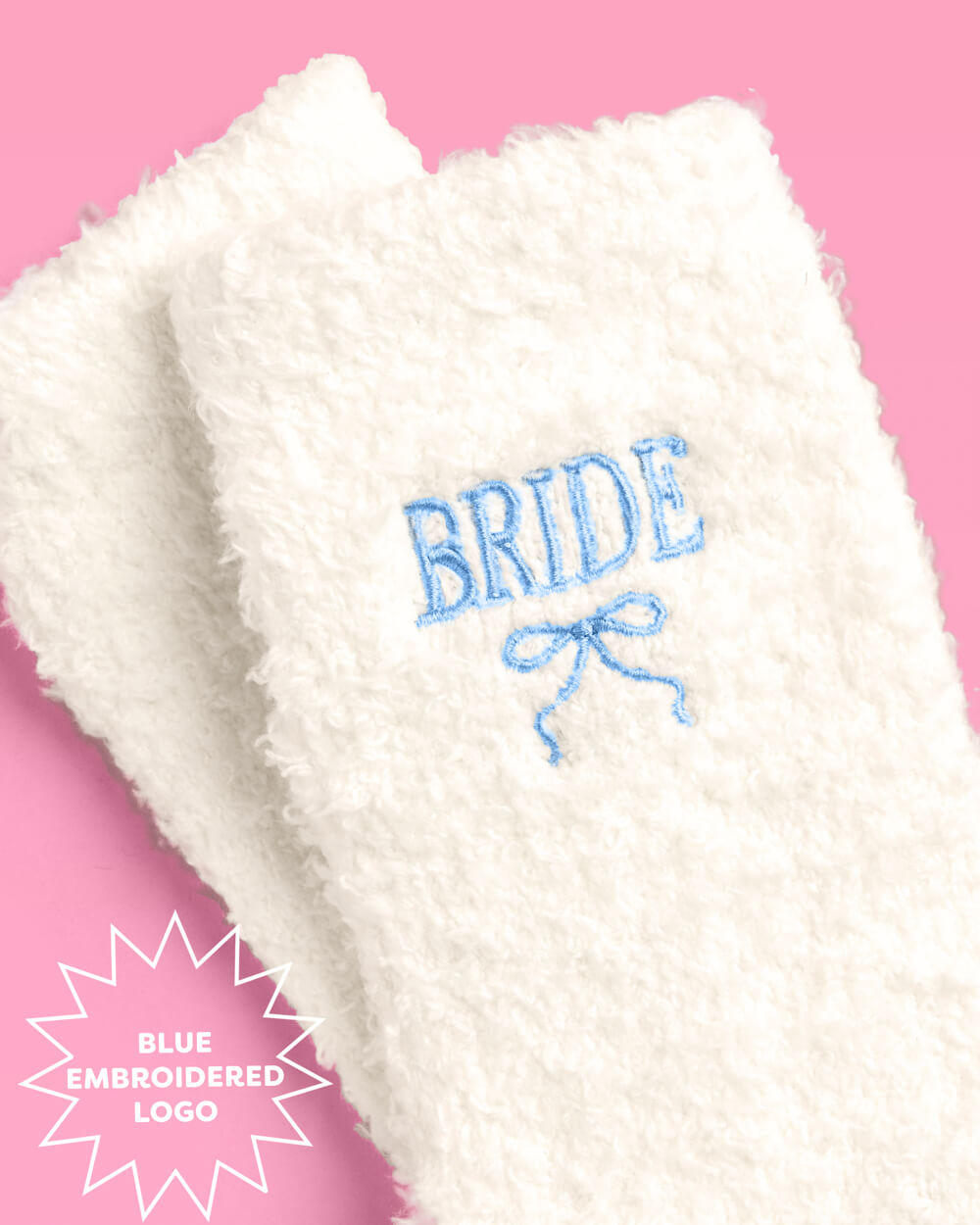 Bride Cloud Socks - fuzzy ivory socks