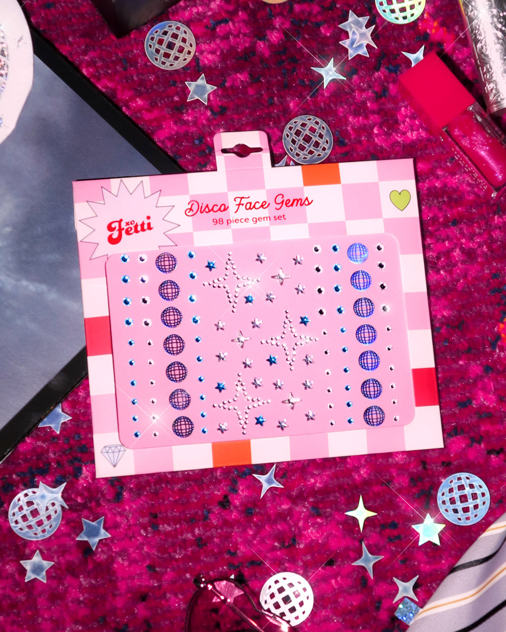 Disco Ball Face Gems - 98 pc face gem set