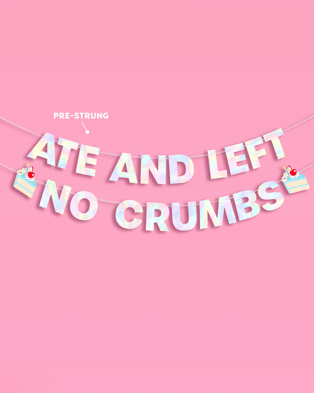 No Crumbs 🎂 Banner - pre-strung banner
