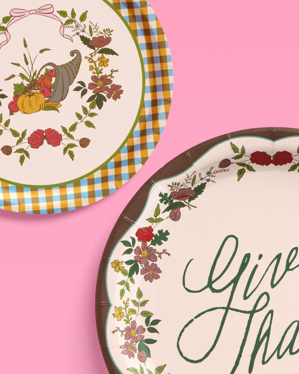 Thanksgiving Harvest Plates - 32 paper plates