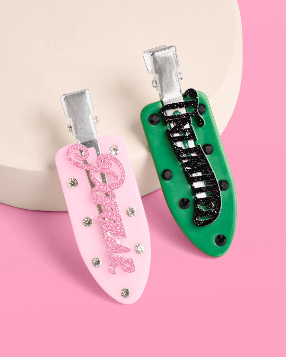 Emerald City Clips - 4 acrylic clips