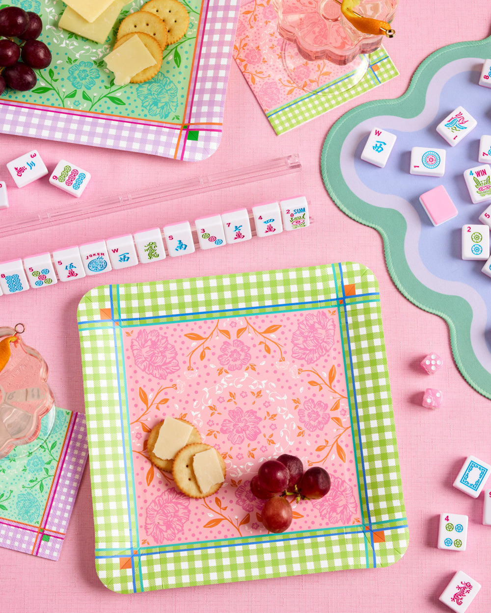 Mahjong Party Plates - 24 paper plates
