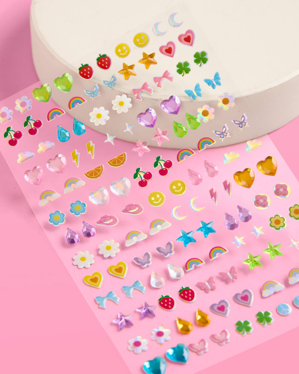 Rainbow Stick On Earrings - 65 sets, 130 pieces