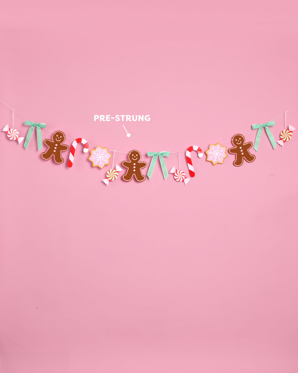 Bake it Merry - pink Christmas banner