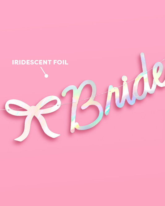 Tying The Knot Banner - iridescent foil banner