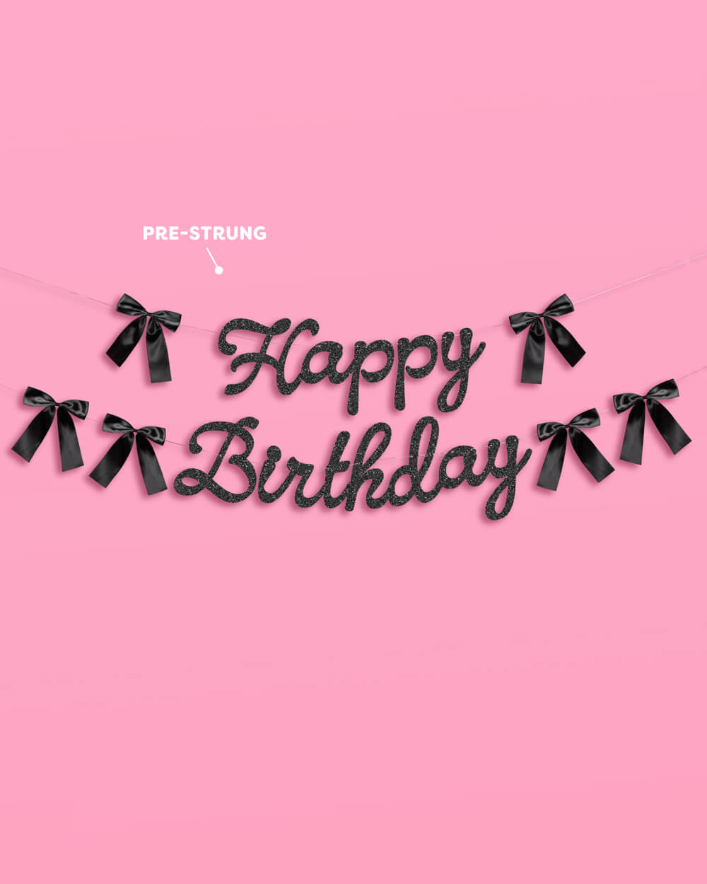 Little Black Bow Bundle - plates, napkins, bday banner