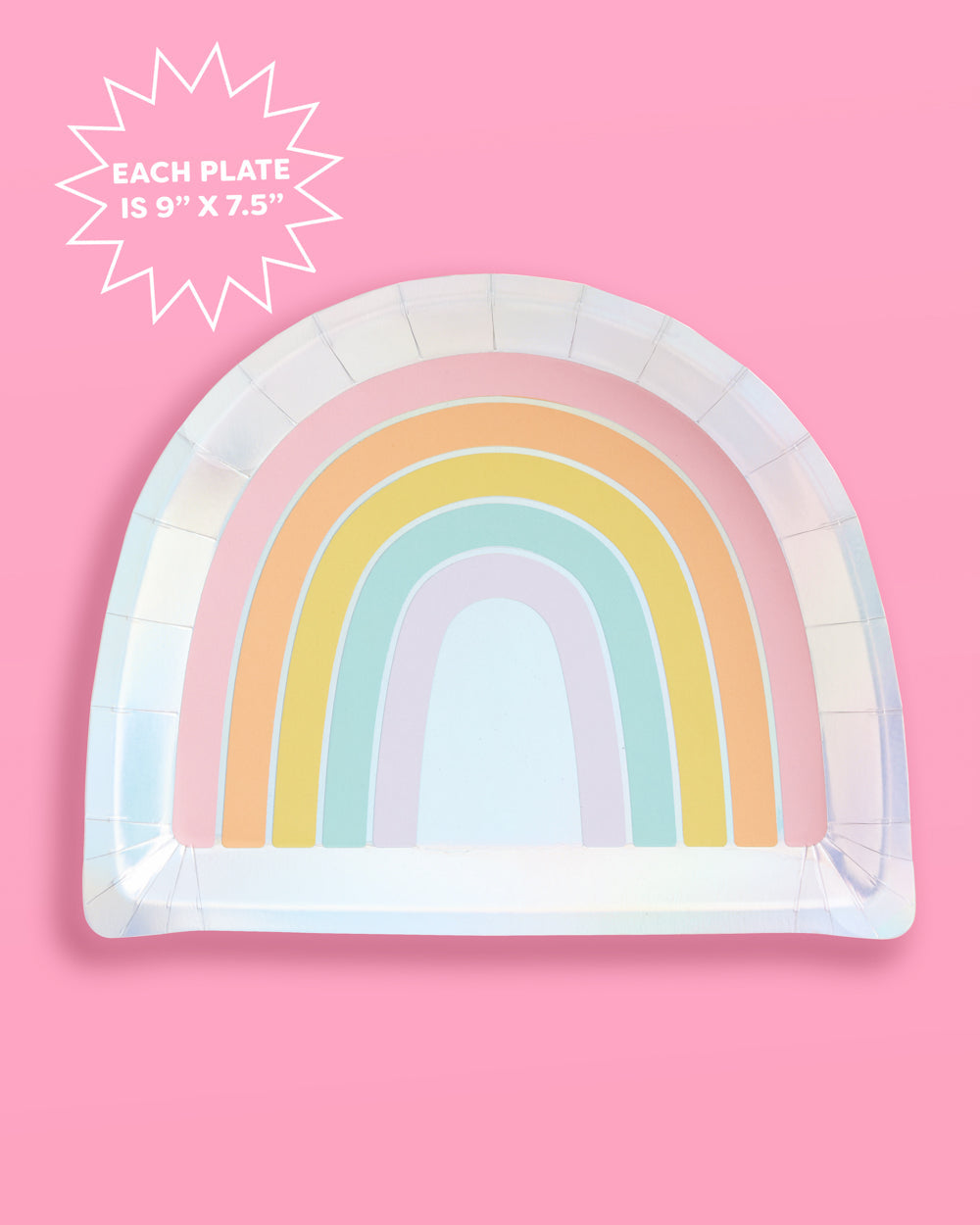 Rainbow Plates - 25 paper plates