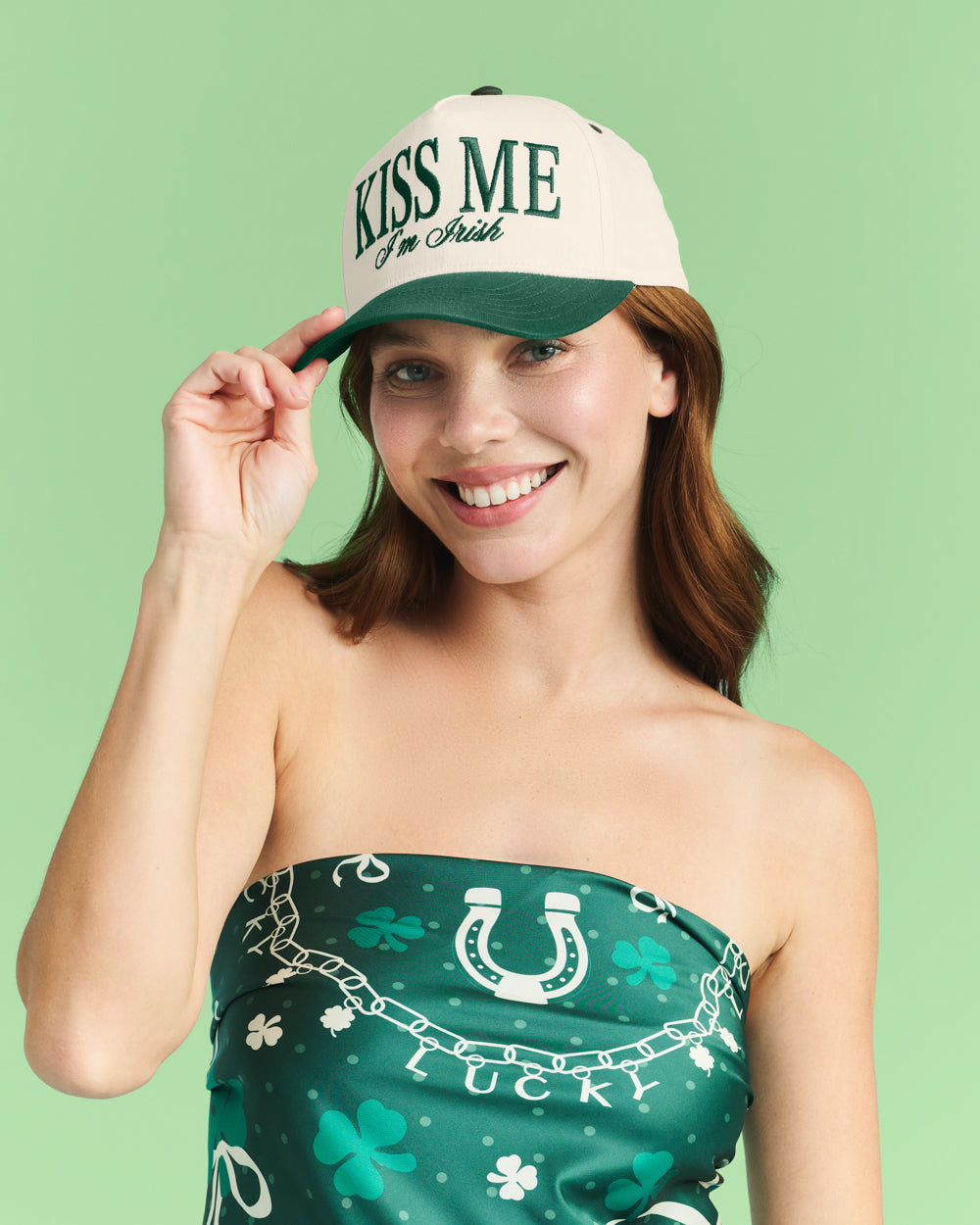 Kiss Me I'm Irish Hat - embroidered trucker hat