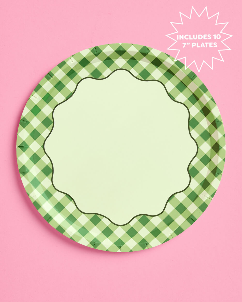 Christmas Cottage Plates - 10 paper plates, 7in