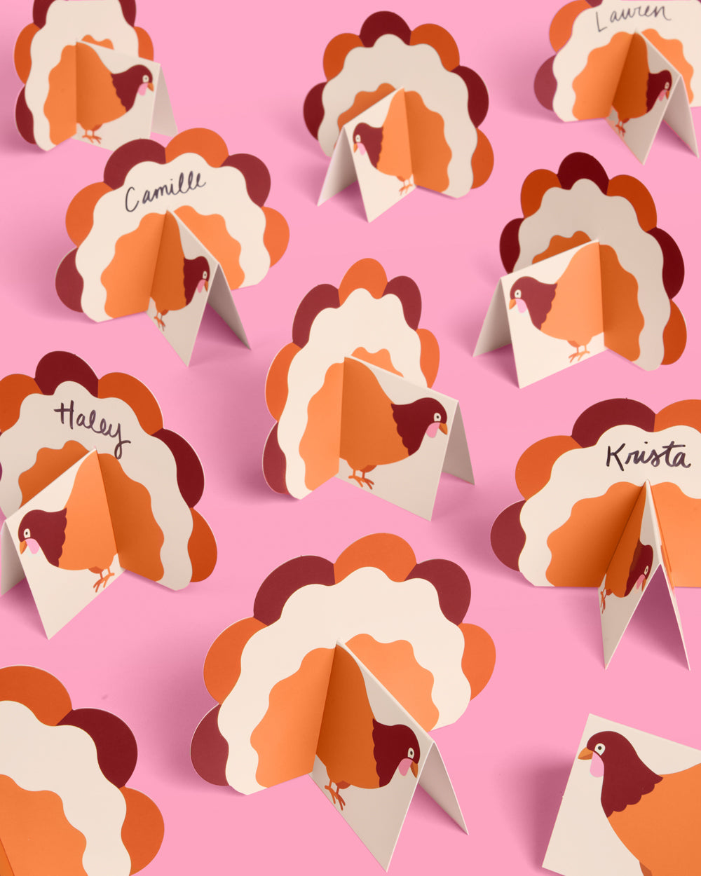 Turkey Time Place Cards - set of 12
