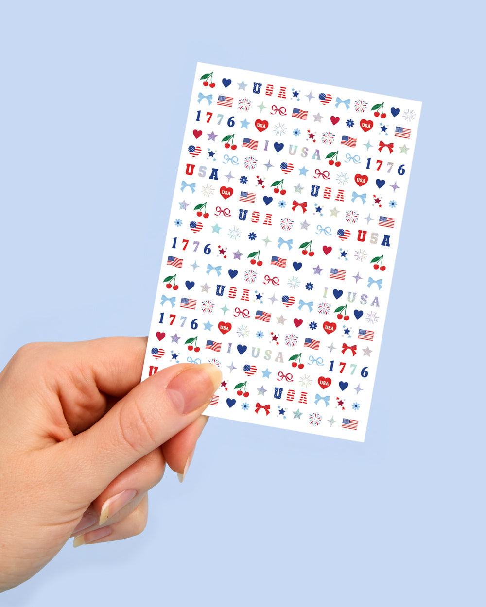 America 250 Nail Stickers - 250 nail stickers