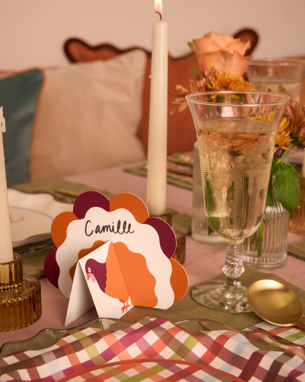 Turkey Time Place Cards - set of 12