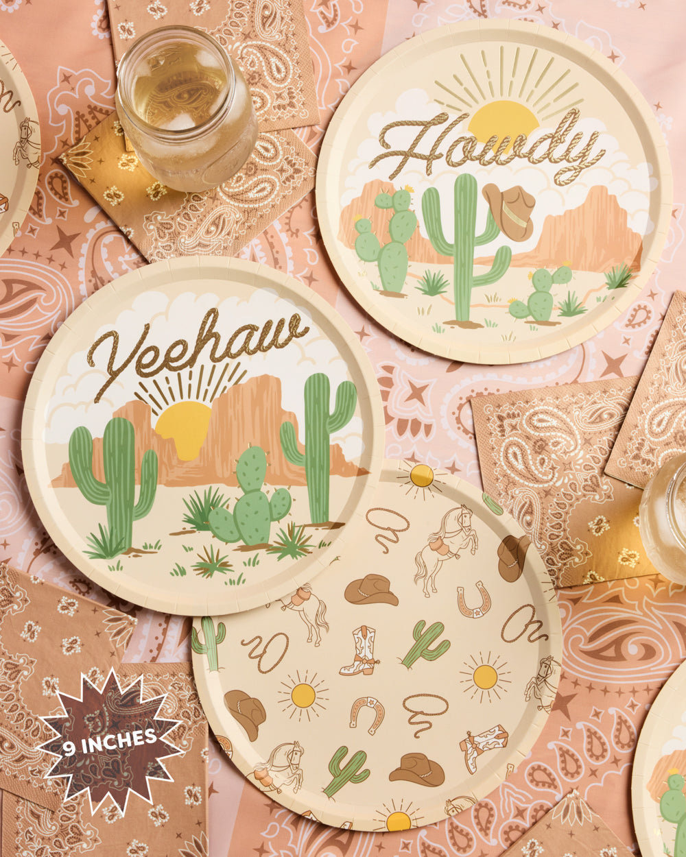 Wild Wild West Plates - 24 paper plates