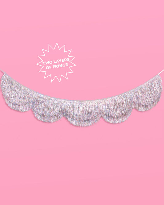 Shimmer Scallop Fringe - scalloped banner