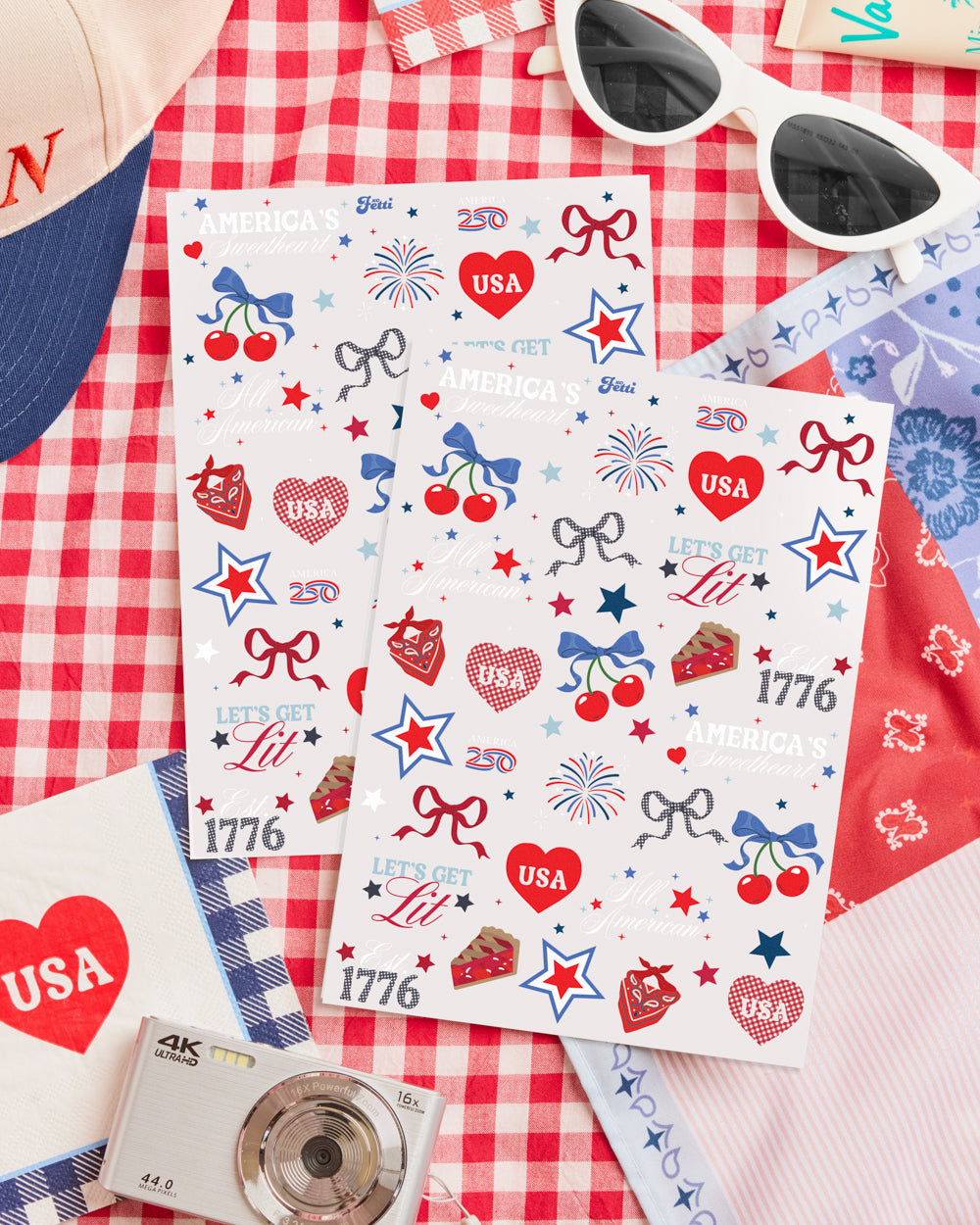 America 250 Tattoos - 60 temporary tattoos