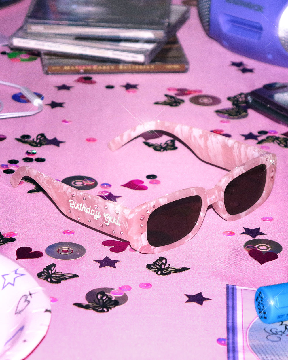 Birthday Girl Sunglasses - marble embossed sunglasses