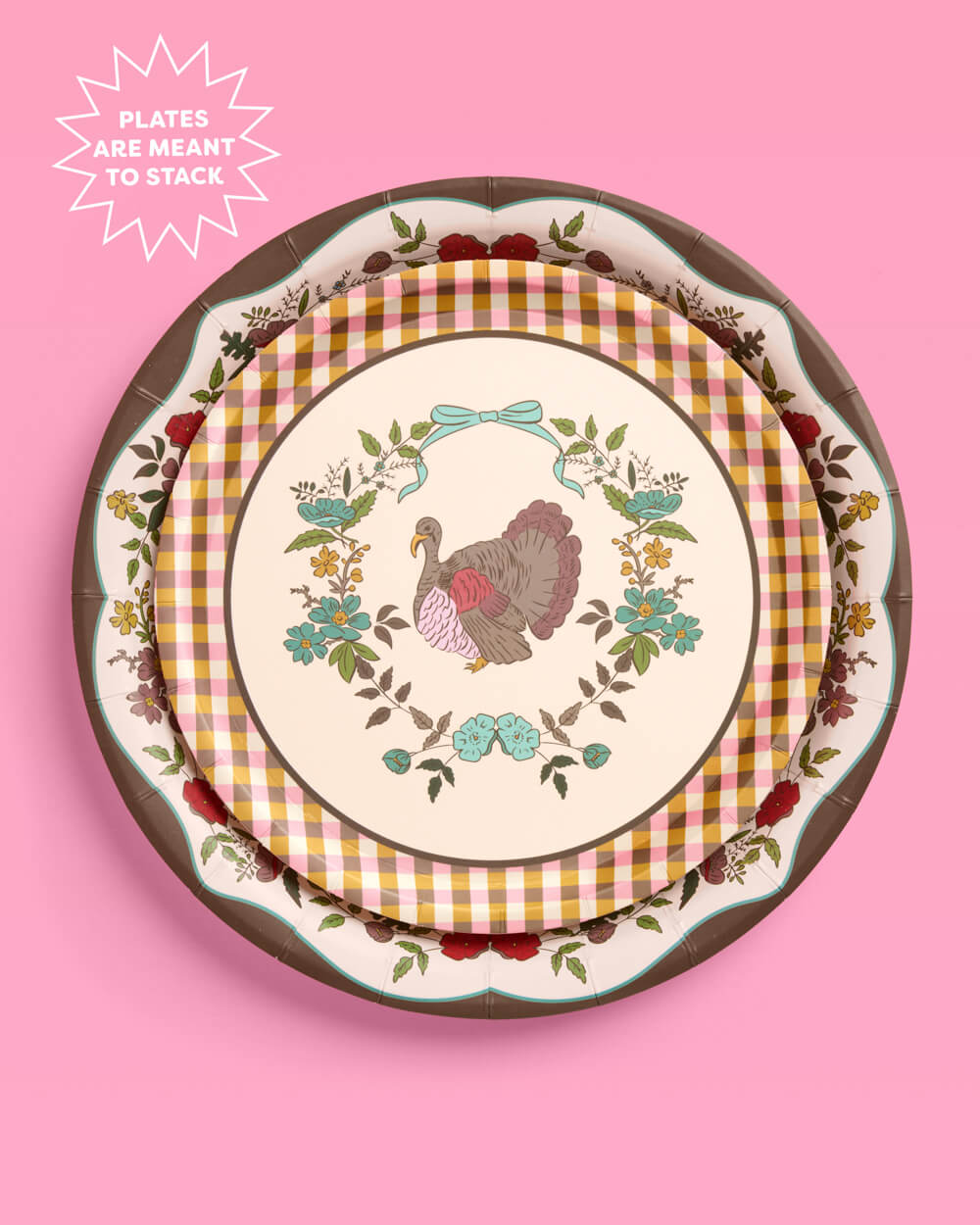 Thanksgiving Harvest Plates - 32 paper plates