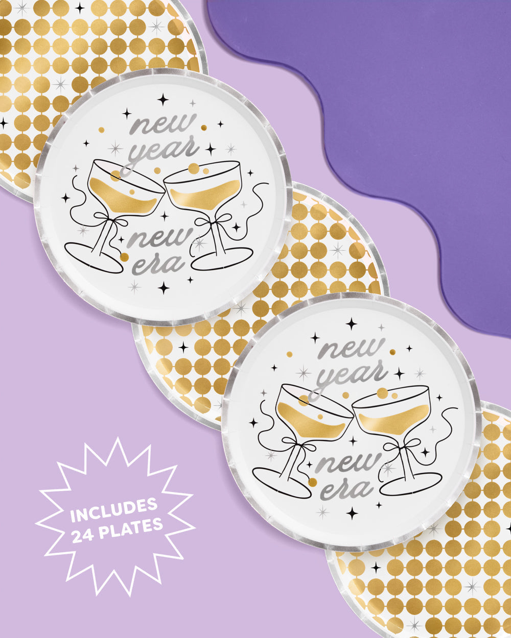 New Year, New Era Plates - 24 paper plates