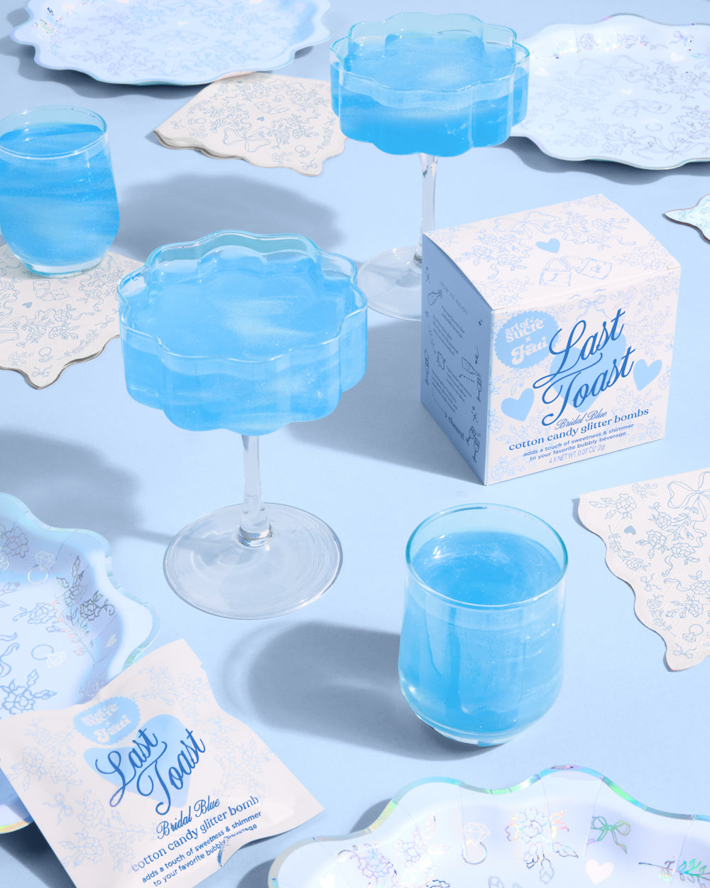 Last Toast Glitter Bombs - 4 cotton candy glitter bombs