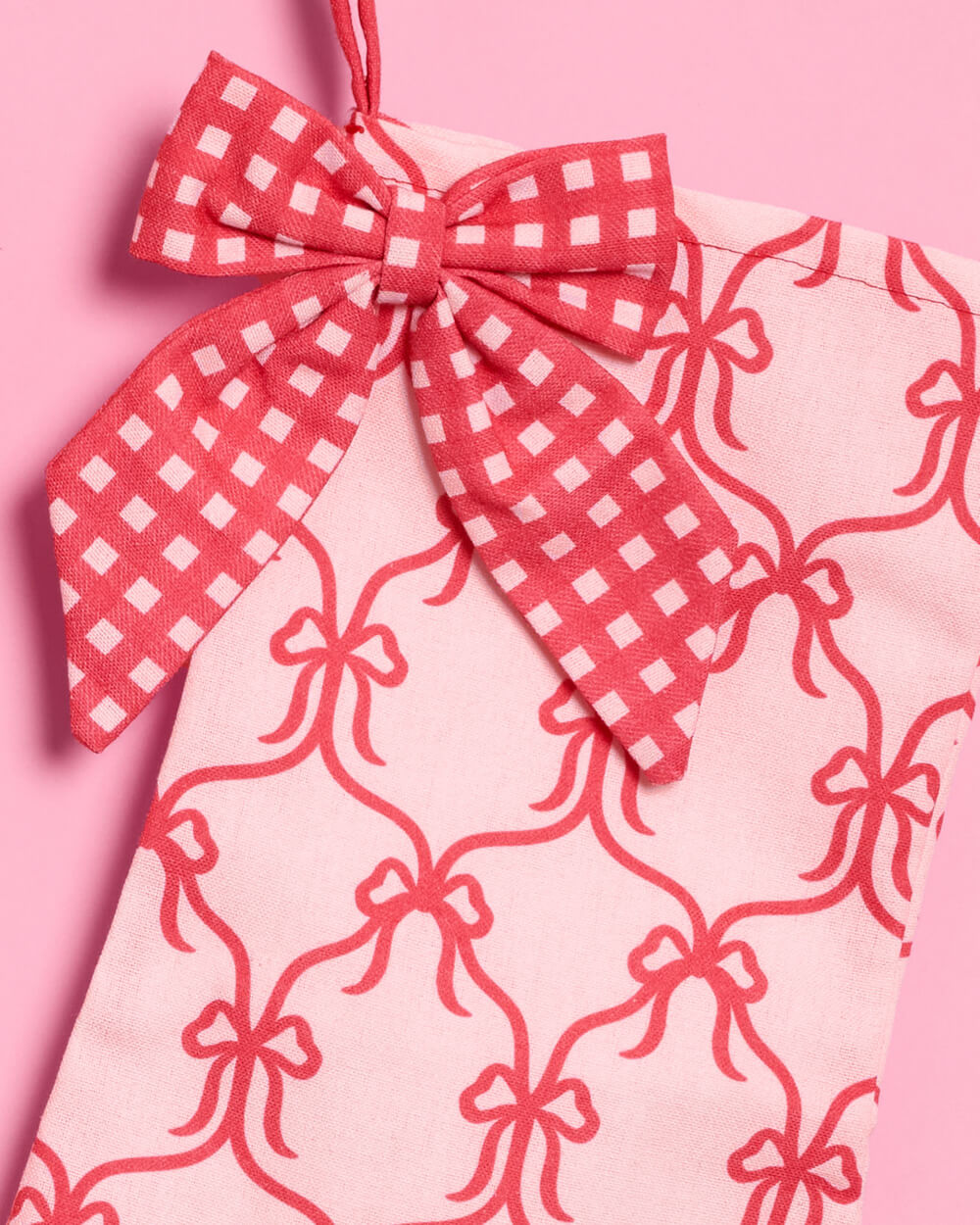 Girly Bow Stockings - 2 Canvas Stockings