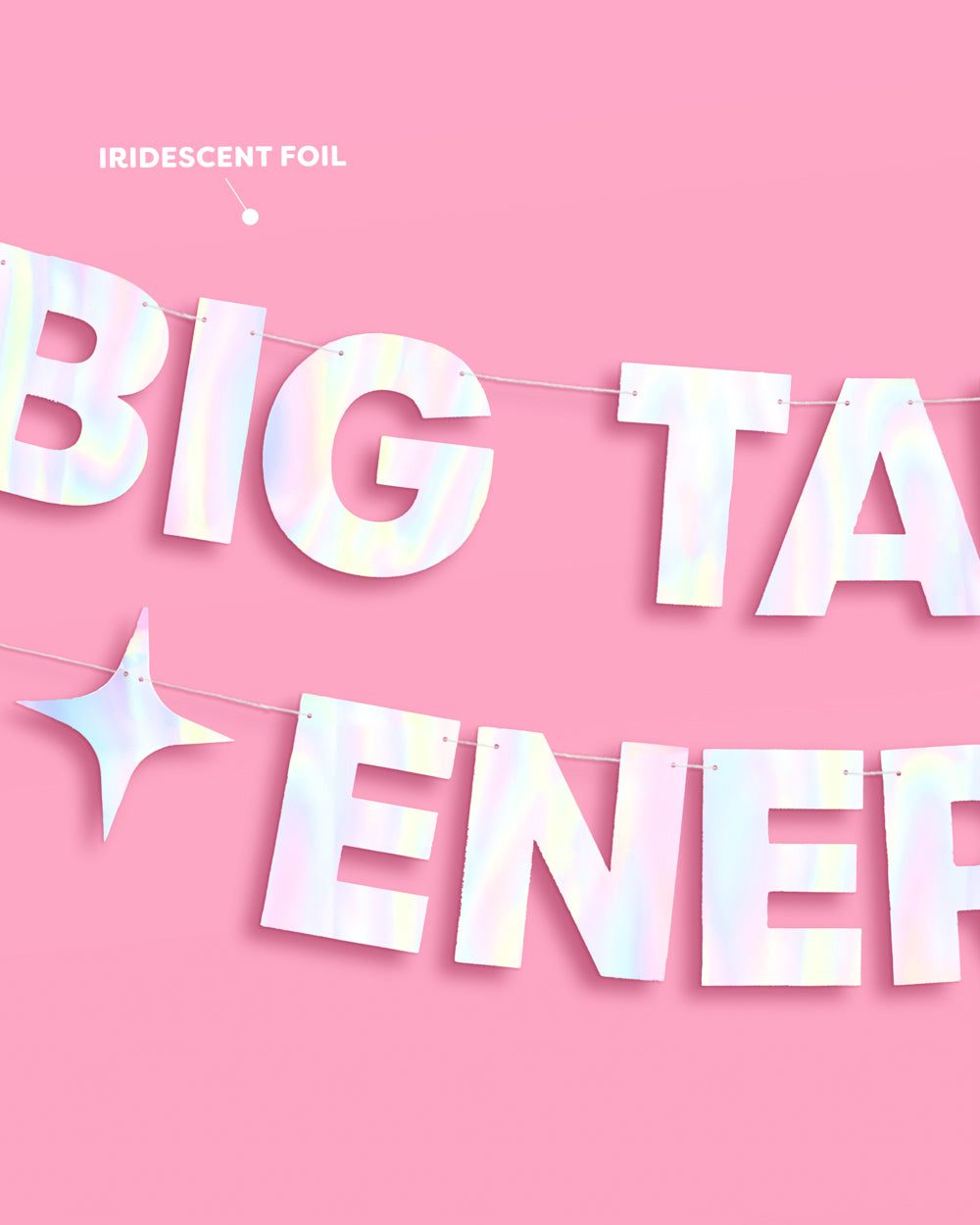 Big Taurus Energy Banner - iridescent foil banner