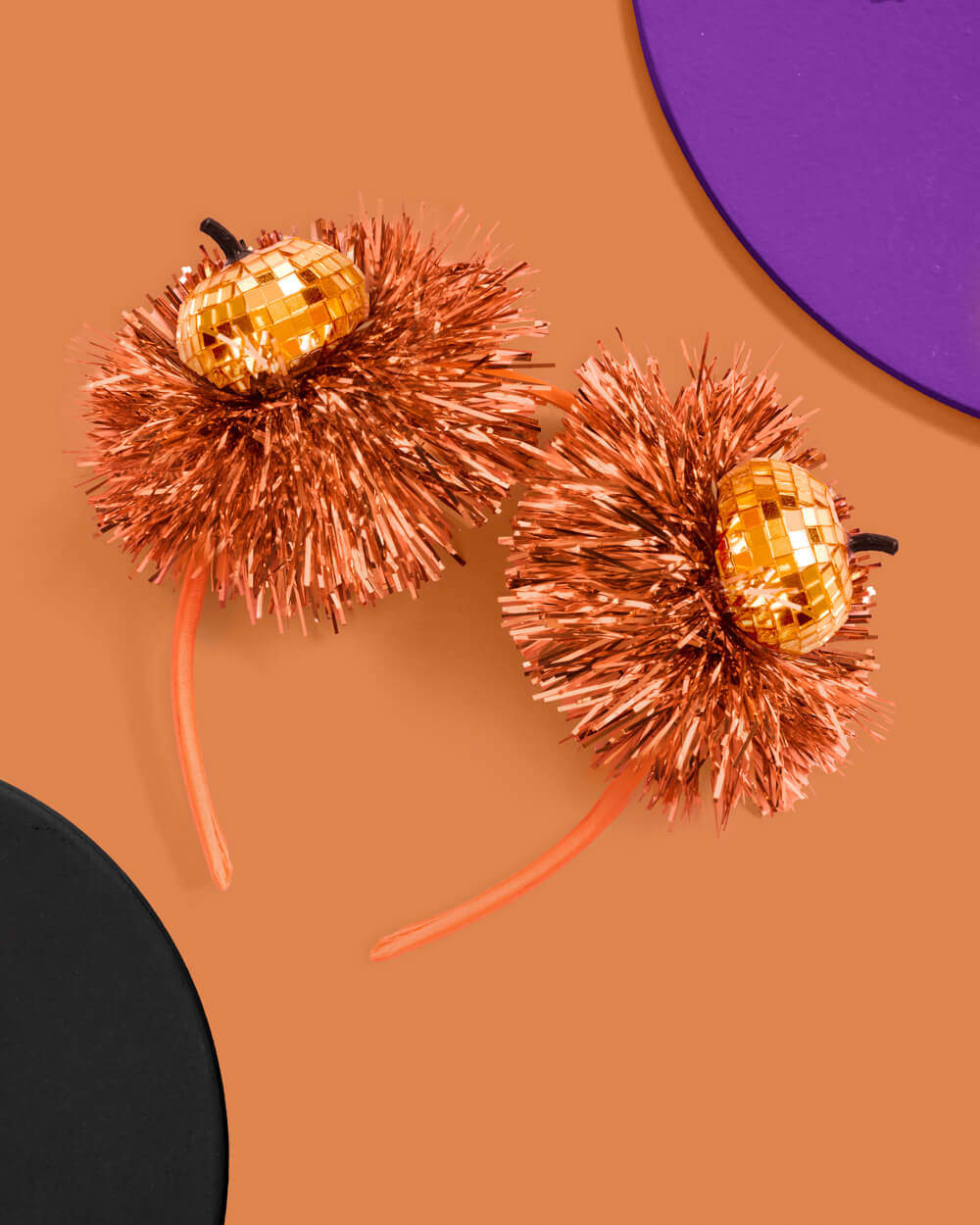 Party Pumpkin Headband - disco + fringe headband