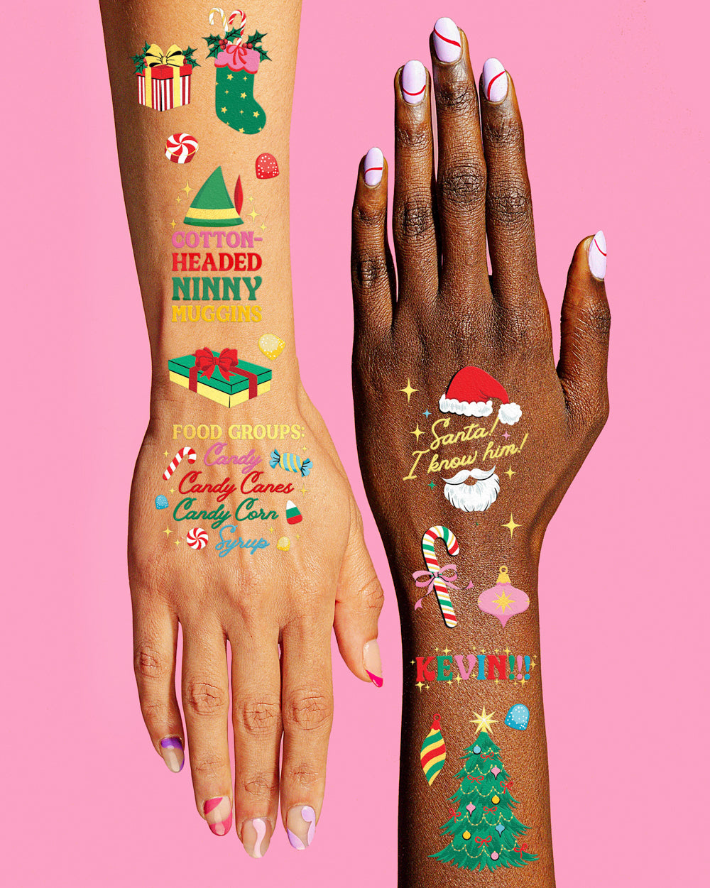 Christmas Movie Tattoos - 48 temporary tattoos