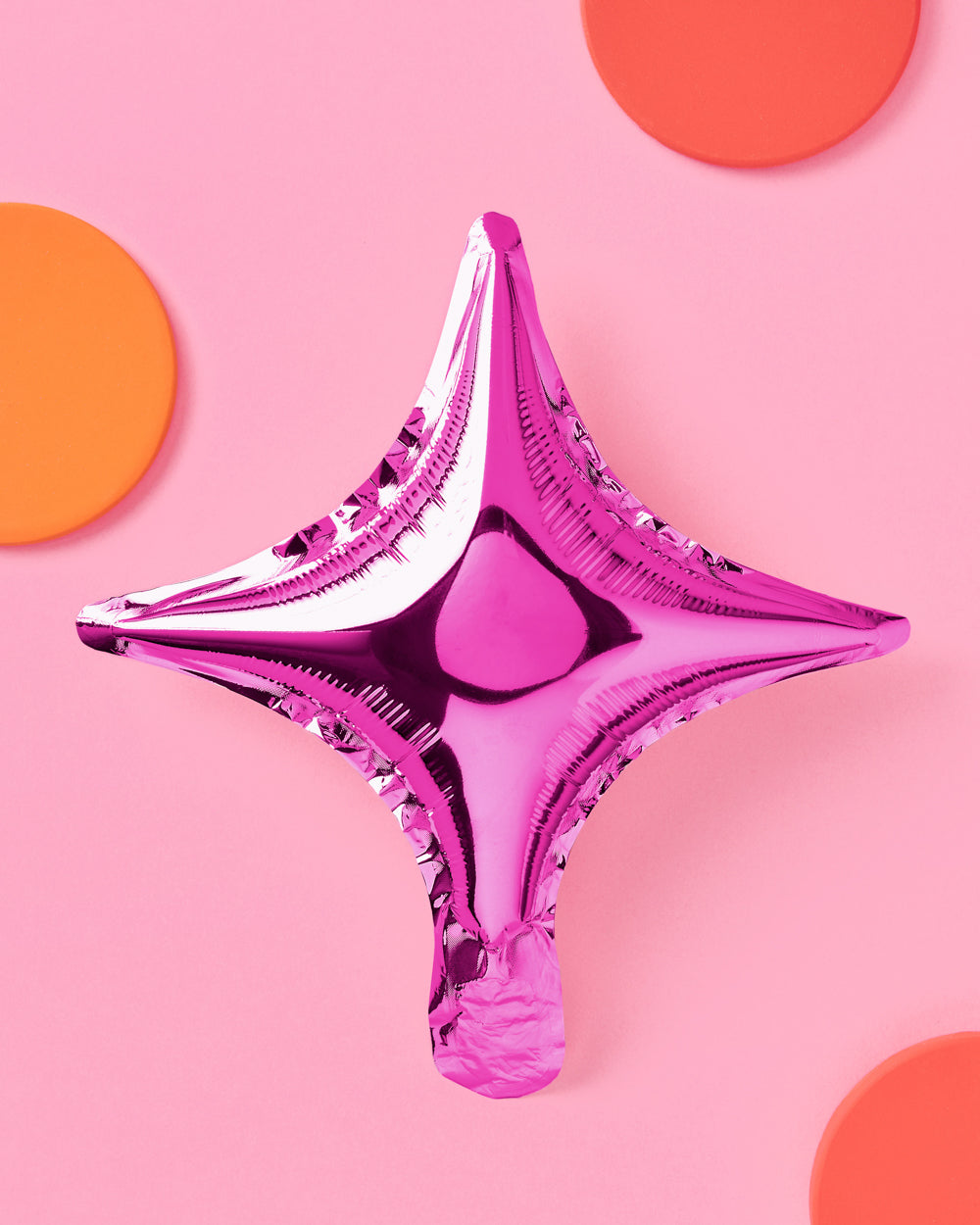 Pink Sparkle Balloon - 6 pc silver foil set