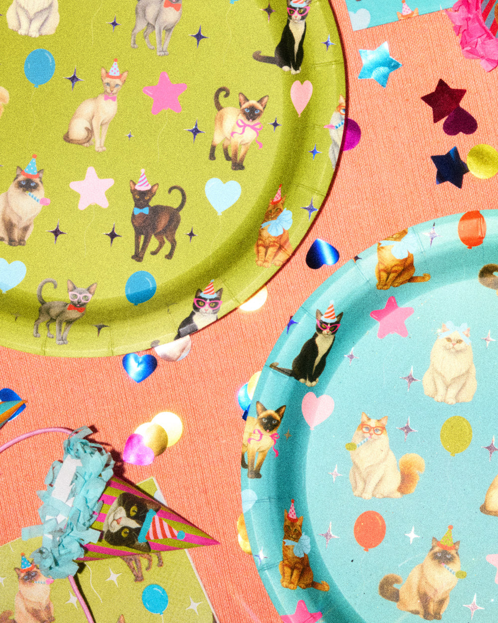 Cat Plates - 24 paper plates