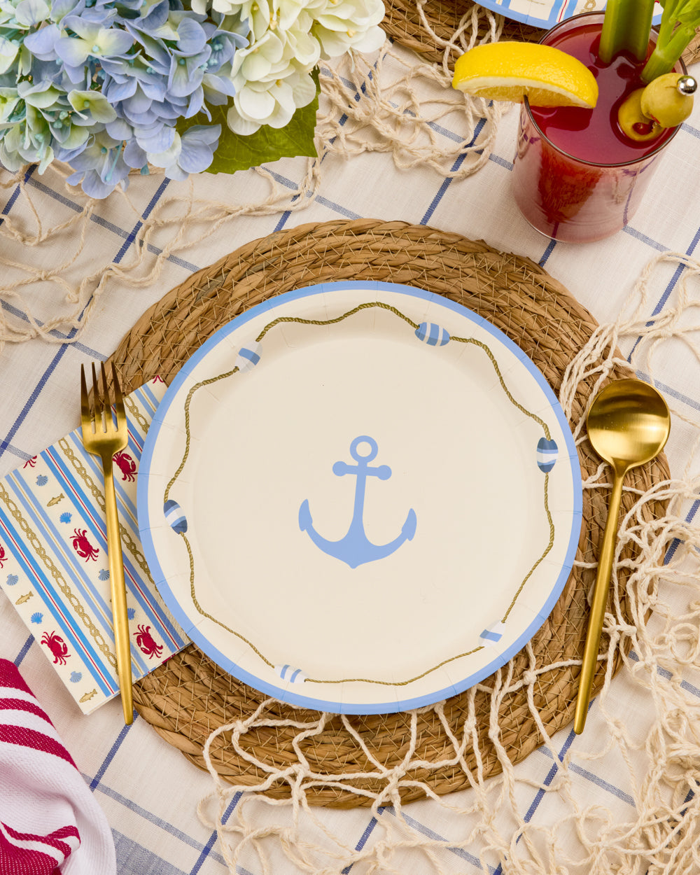 Nautical Plates - 24 paper plates