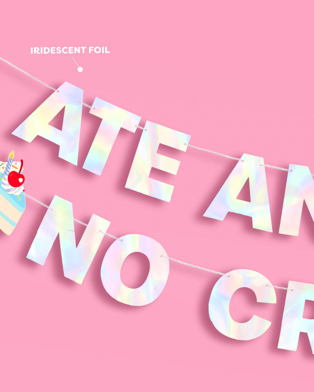 No Crumbs 🎂 Banner - pre-strung banner