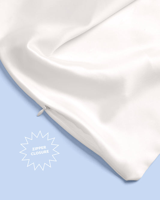 To Have & To Hold Pillowcase - white satin cover