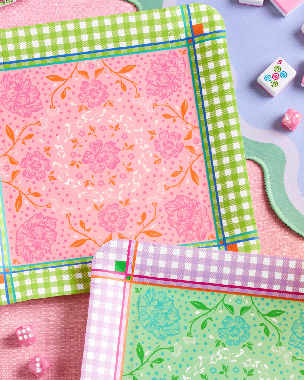 Mahjong Party Plates - 24 paper plates