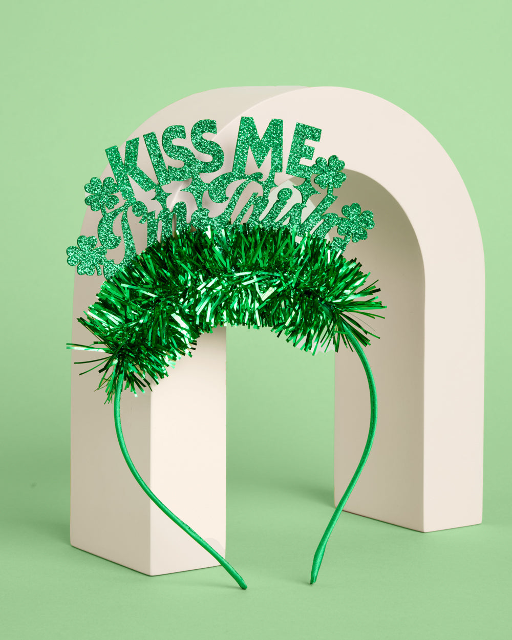 Kiss Me I'm Irish Headband - tinsel headband