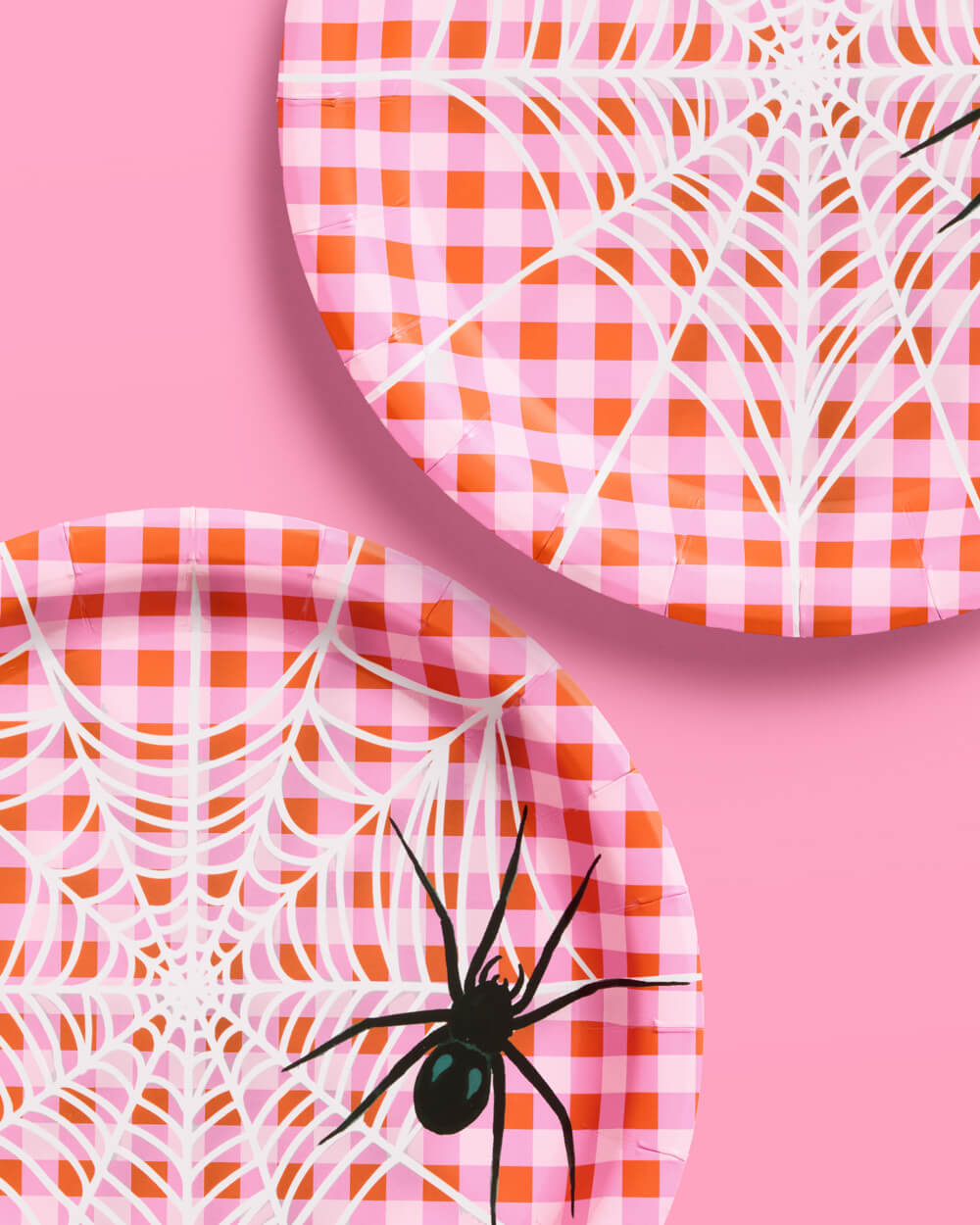 Pink Halloween Plates - 25 paper plates