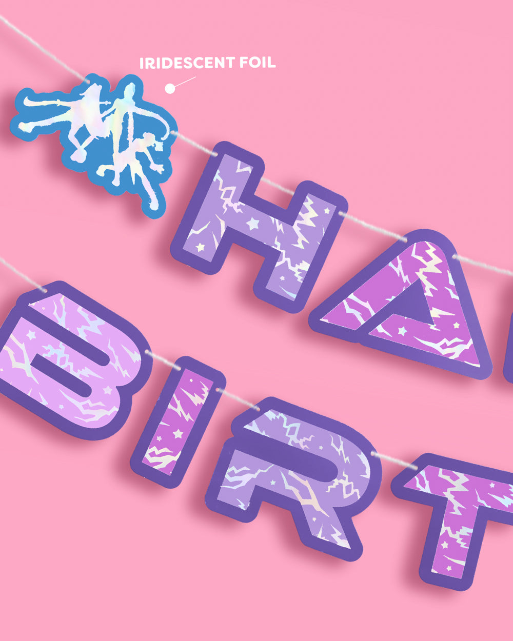 Takedown Banner - iridescent foil banner