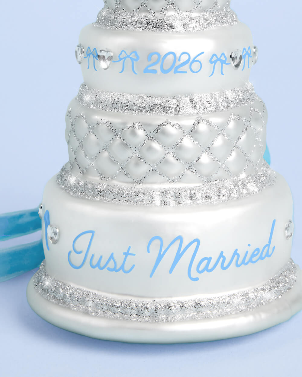 Just Married 2026 - glass ornament