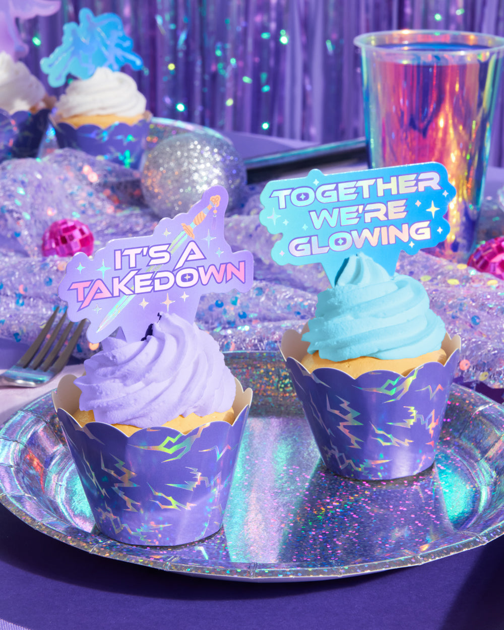 Takedown Cupcake Toppers - 24 pc set